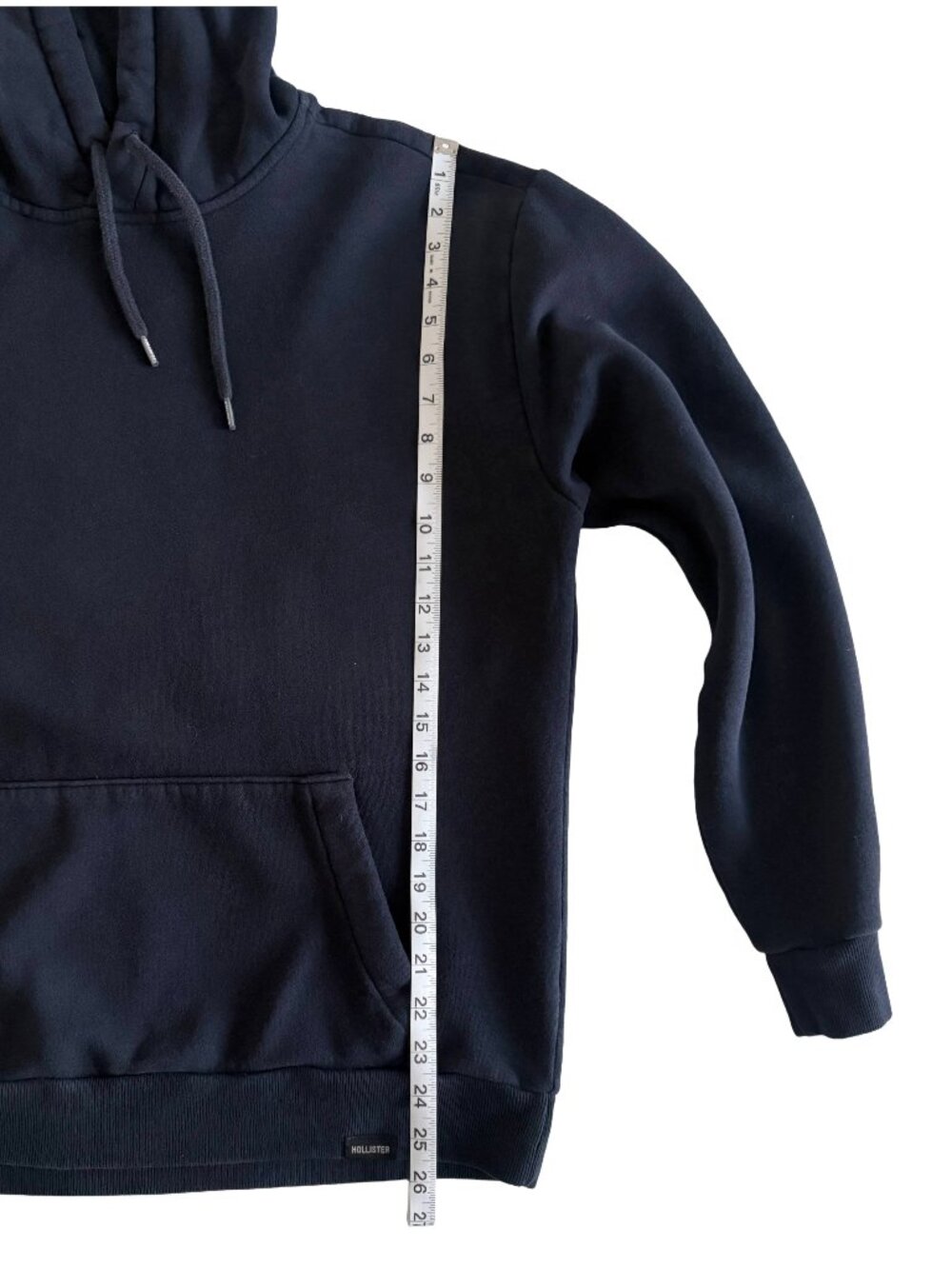 Hollister Navy Blue Relaxed Fit Pullover Hoodie Size M - Picture 3 of 4